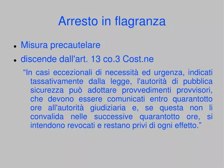 arresto in flagranza