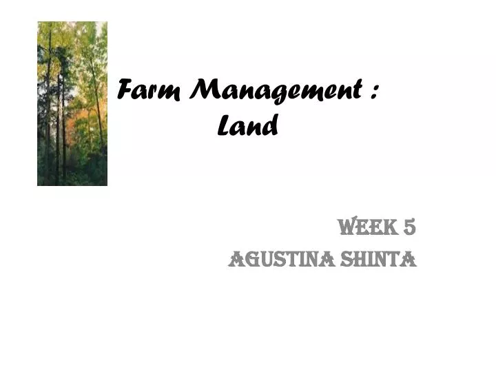 farm management land
