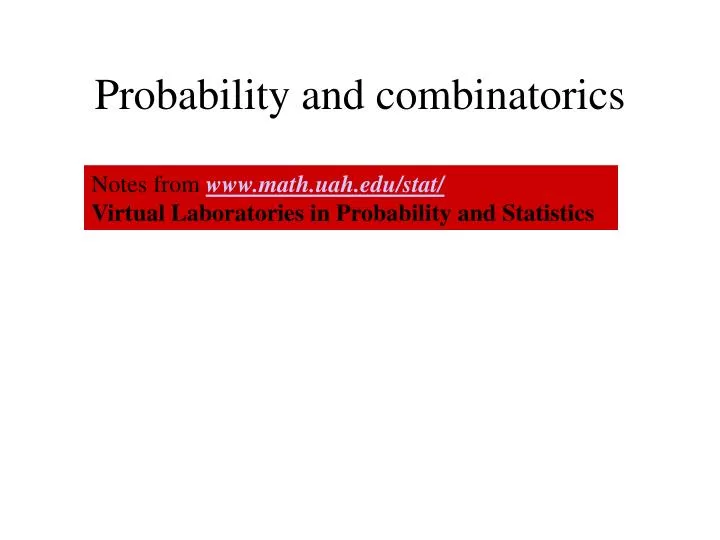 probability and combinatorics