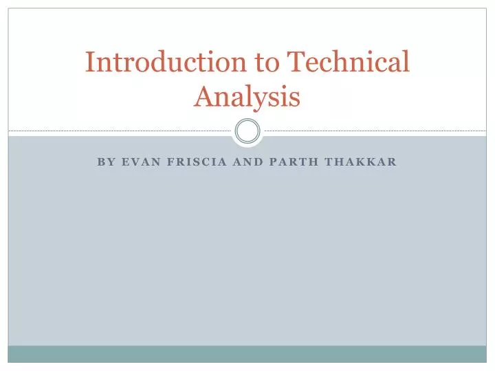 introduction to technical analysis