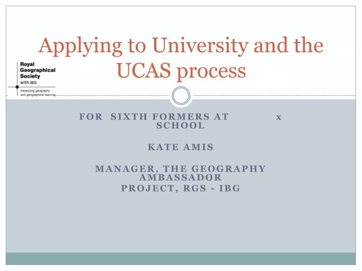 applying to university and the ucas process