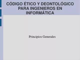 principios generales