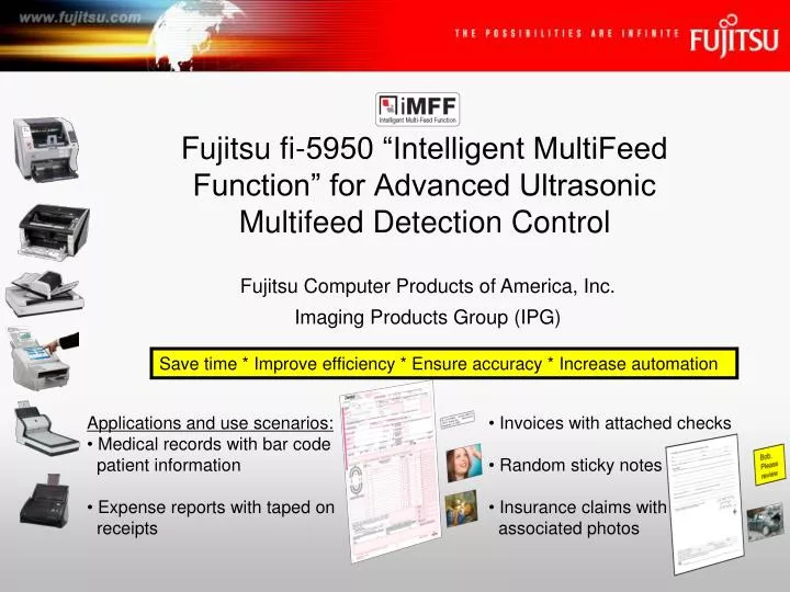 fujitsu fi 5950 intelligent multifeed function for advanced ultrasonic multifeed detection control