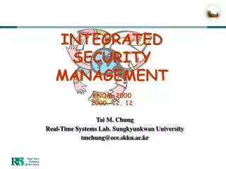 INTEGRATED SECURITY MANAGEMENT KNOM-2000 2000. 12. 12