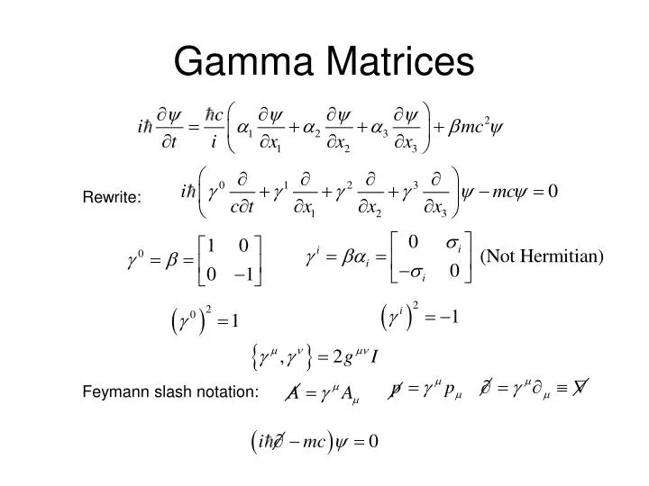 gamma matrices