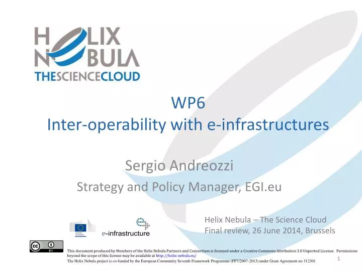wp6 inter operability with e infrastructures