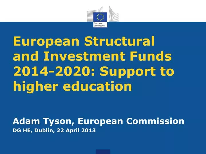 european structural and investment funds 2014 2020 support to higher education