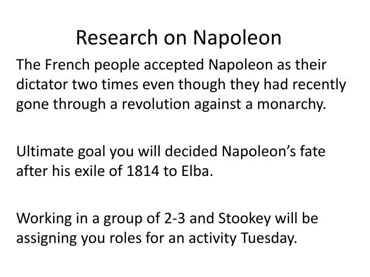 research on napoleon