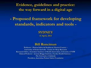 Evidence, guidelines and practice: the way forward in a digital age