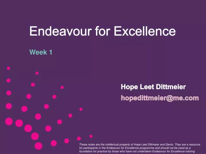 endeavour for excellence