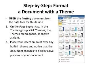 Step-by-Step: Format a Document with a Theme