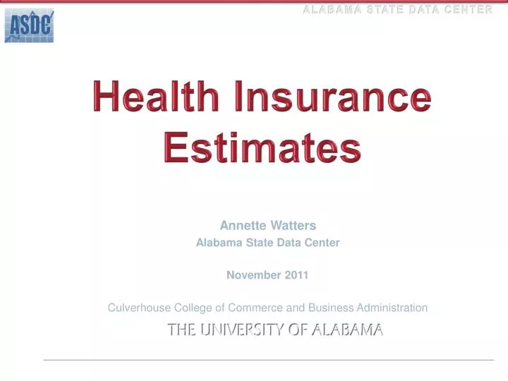 health insurance estimates