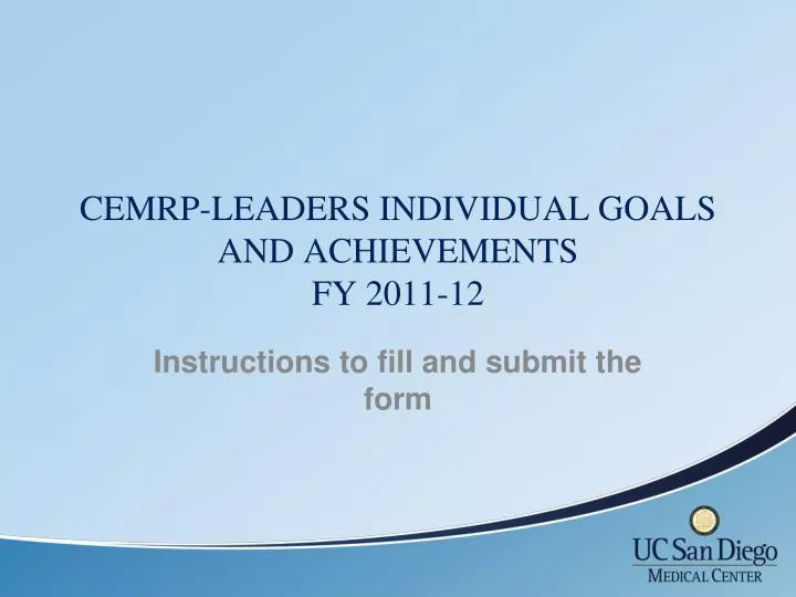 cemrp leaders individual goals and achievements fy 2011 12