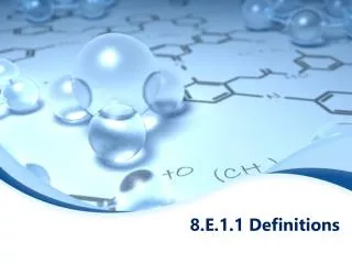 8 e 1 1 definitions