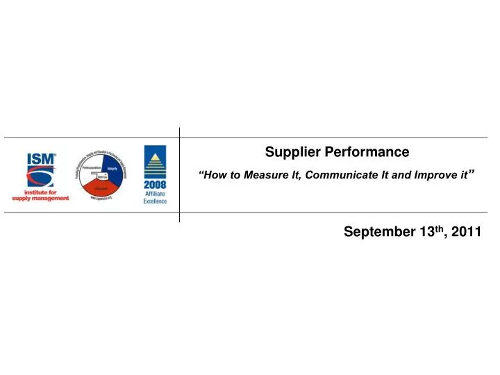 supplier performance how to measure it communicate it and improve it