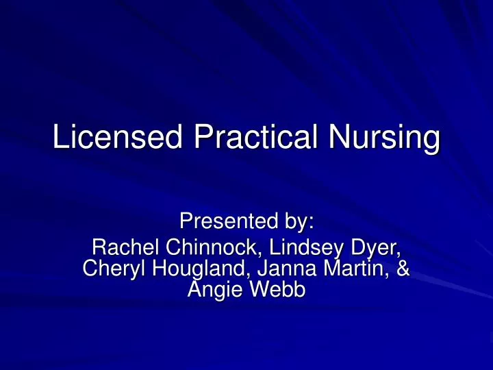licensed practical nursing