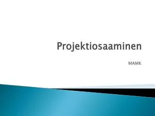 projektiosaaminen