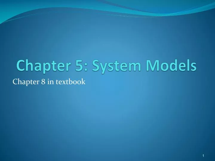 chapter 5 system models