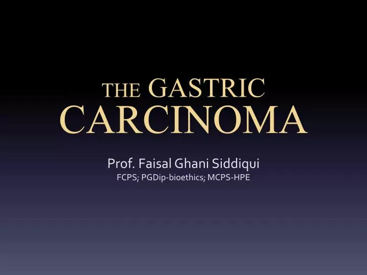 the gastric carcinoma