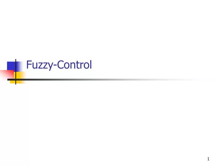 fuzzy control