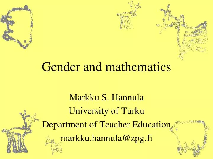 gender and mathematics