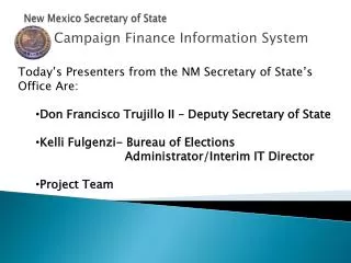 New Mexico Secretary of State