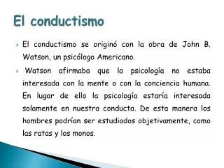 el conductismo