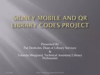 Sidney Mobile and QR Library Codes Project