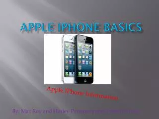 Apple IPhone Basics