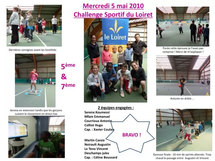 mercredi 5 mai 2010 challenge sportif du loiret