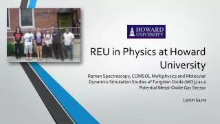 REU in Physics at Howard University