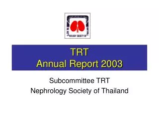 TRT Annual Report 2003