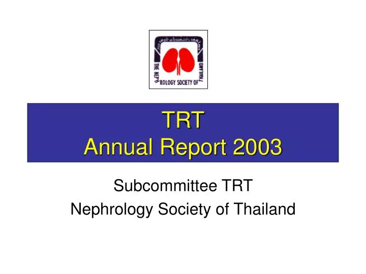 trt annual report 2003