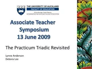 The Practicum Triadic Revisited Lynne Anderson Debora Lee