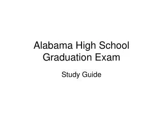 Alabama High School Graduation Exam