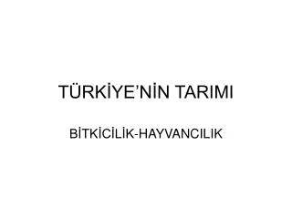 t rk ye n n tarimi
