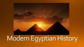 Modern Egyptian History