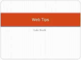 Web Tips