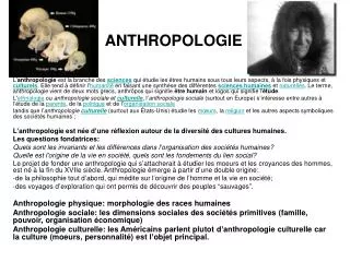 anthropologie
