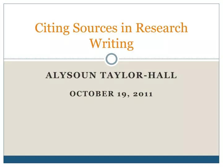 citing sources in research writing