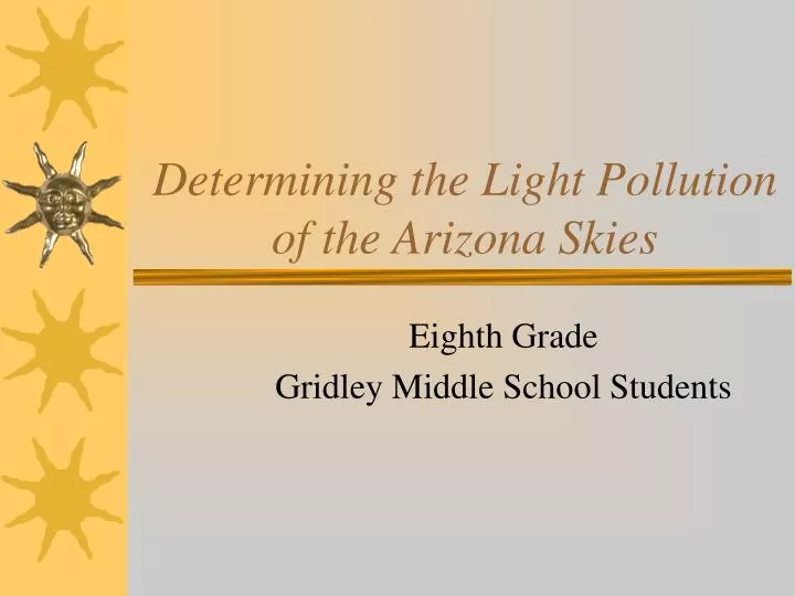determining the light pollution of the arizona skies