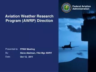 Aviation Weather Research Program (AWRP) Direction