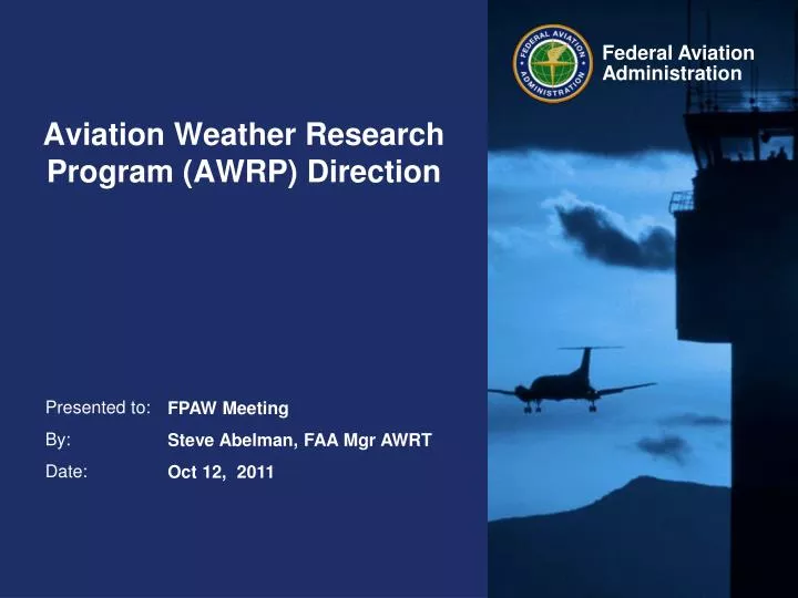 aviation weather research program awrp direction