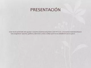 PRESENTACIÓN