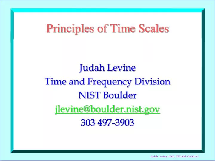 principles of time scales