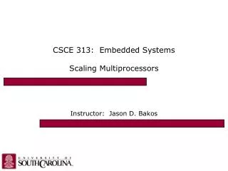 csce 313 embedded systems scaling multiprocessors