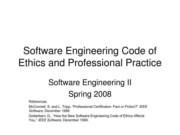 software engineering code of ethics and professional practice