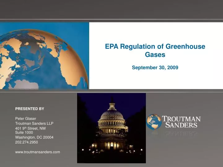epa regulation of greenhouse gases september 30 2009