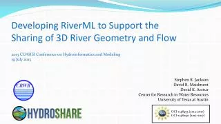 Developing RiverML to Support the Sharing of 3D River Geometry and Flow