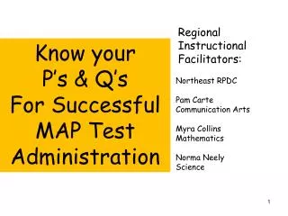 Regional Instructional Facilitators: